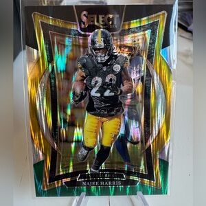 2024 Najee Harris Green and Black Shock Panini Select Prizm Mint condition